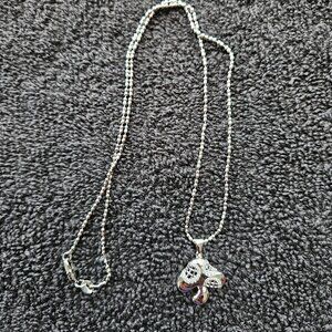 Sterling Silver Mushroom Pendant Necklace